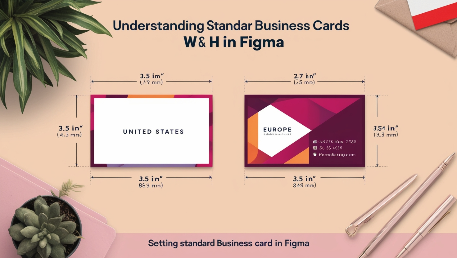 Business Cards W and H in Figma