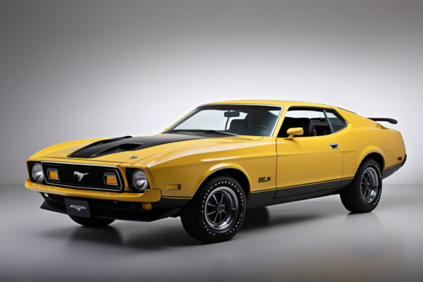 1972 Mustang Mach 1 in Canary Yellow with Black Louvers