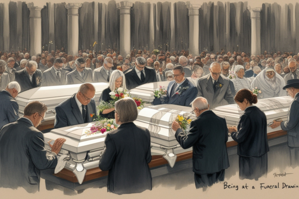 Being at a Funeral Drawing