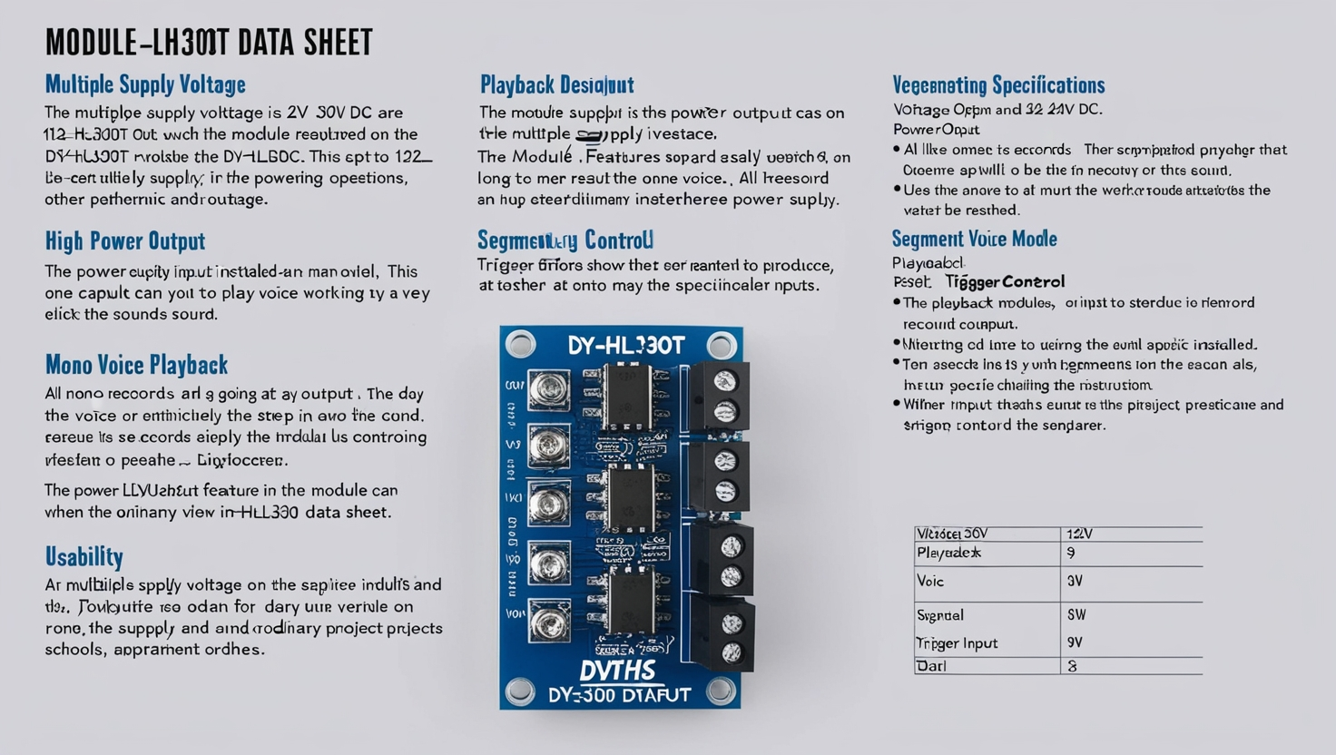 dy-hl30t data sheet
